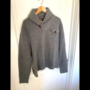 Rugby Ralph Lauren Shawlneck 100% Wool Sweater Mens XL